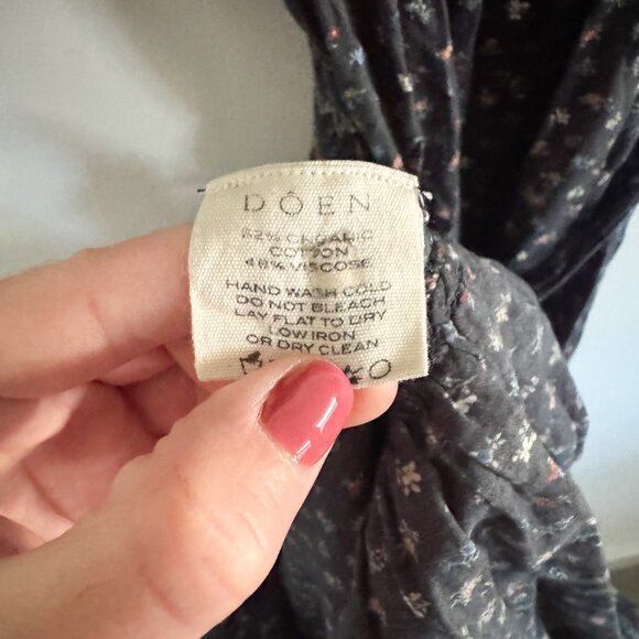 Doen Black Parc Monceau Flora Isidore MIdi Dress S - Picture 7 of 8